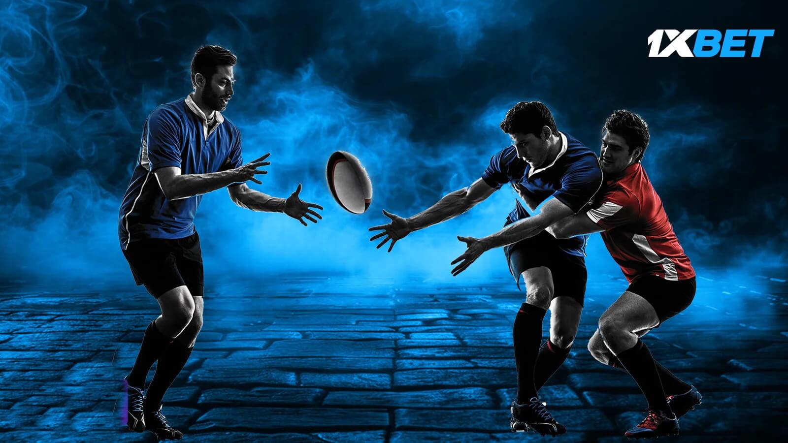 Mêlée fermée dans un match de rugby, gros plan sur le ballon