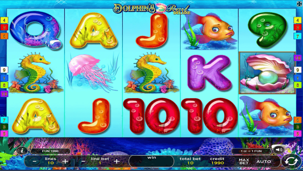Dolphin’s Pearl deluxe على 1xBet الجزائر