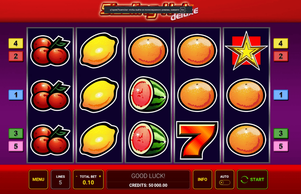 Sizzling Hot deluxe at 1xBet Algeria