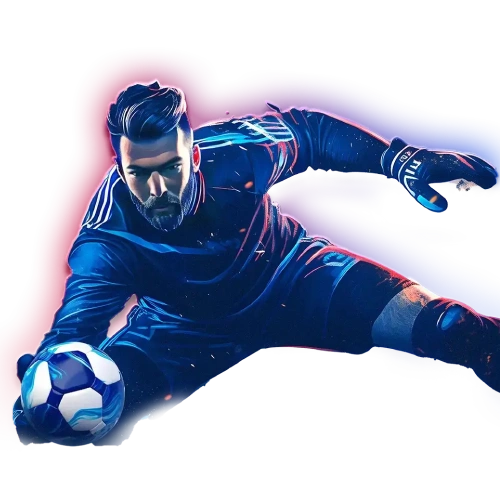Gardien de but plongeant pour arrêter le ballon — France. Ligue 1 2026