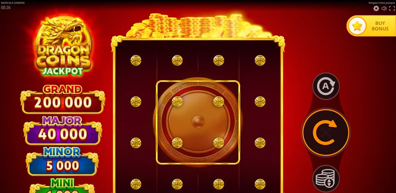 Dragon Coins Jackpot - شاشة اللعب