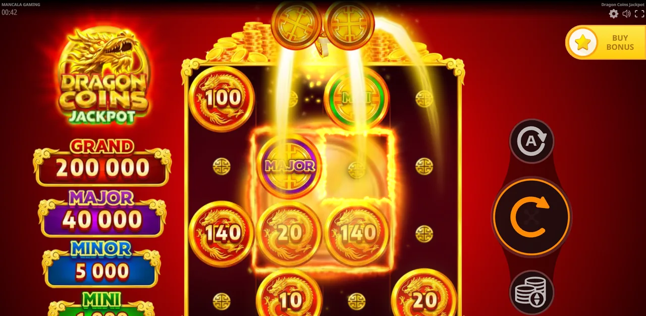 Dragon Coins Jackpot - الشبكة أثناء اللعب