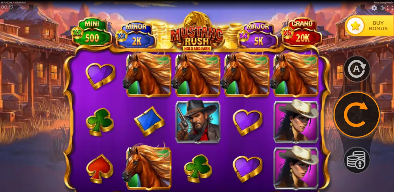 Mustang Rush - شاشة اللعب