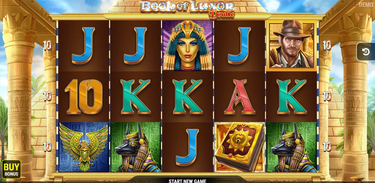 Book of Luxor Double - الشبكة أثناء اللعب