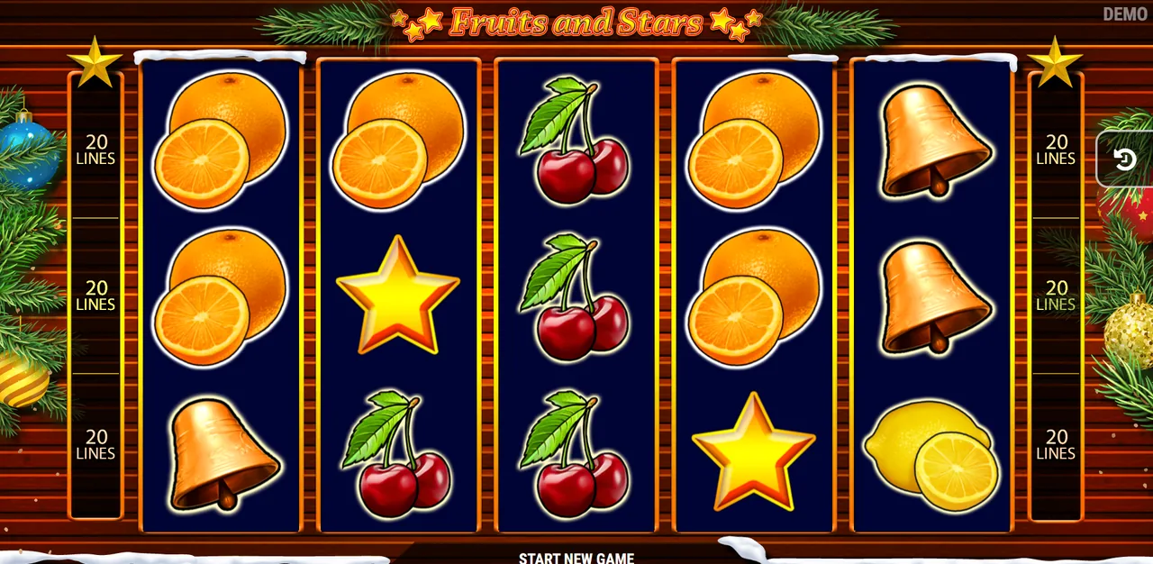 Fruits and Stars Christmas - شاشة اللعب