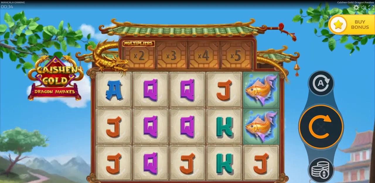 Caishen Gold: Dragon Awakes - البكرات بعد دورة