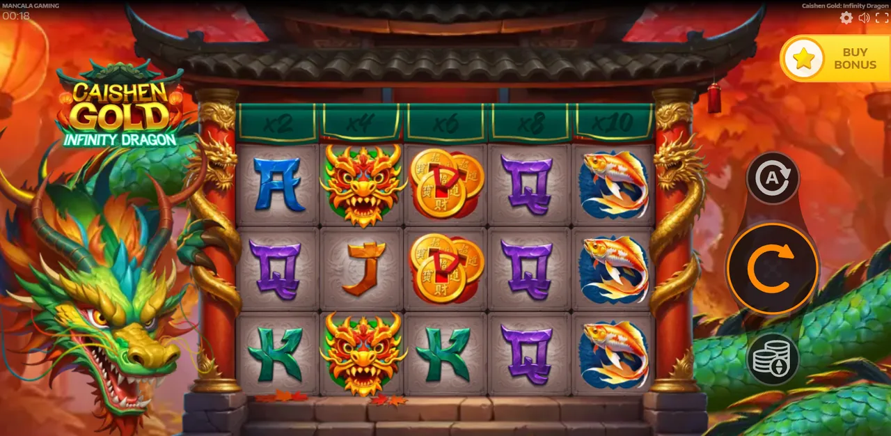 Caishen Gold: Infinity Dragon - شاشة اللعب