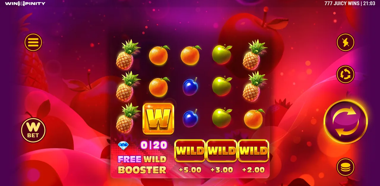 777 Juicy Wins - الشبكة أثناء اللعب