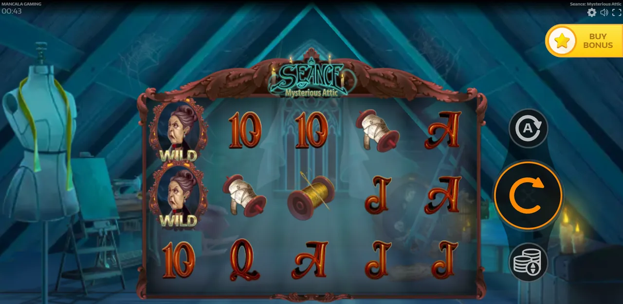 Seance: Mysterious Attic - grille en cours de partie