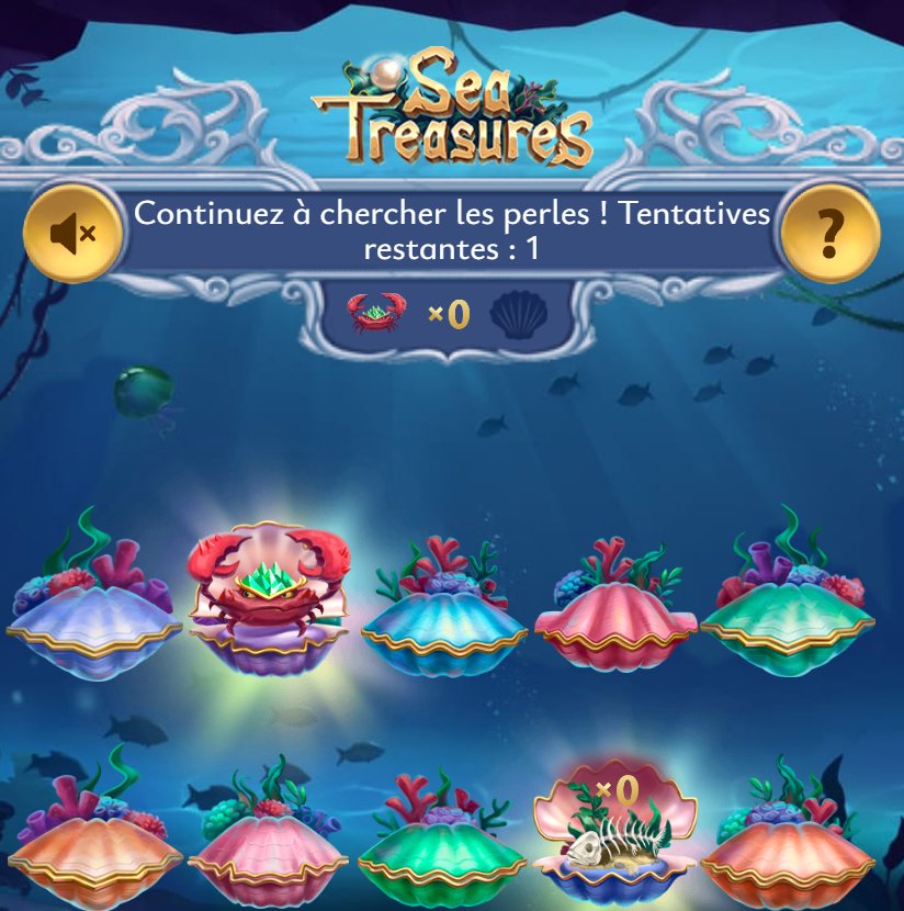 Sea Treasures: البحث عن اللآلئ جار، تم العثور على سلطعون وبقيت محاولة واحدة