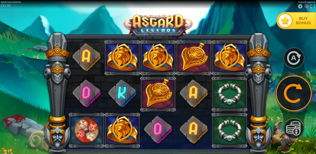 Asgard Legends - شاشة اللعب