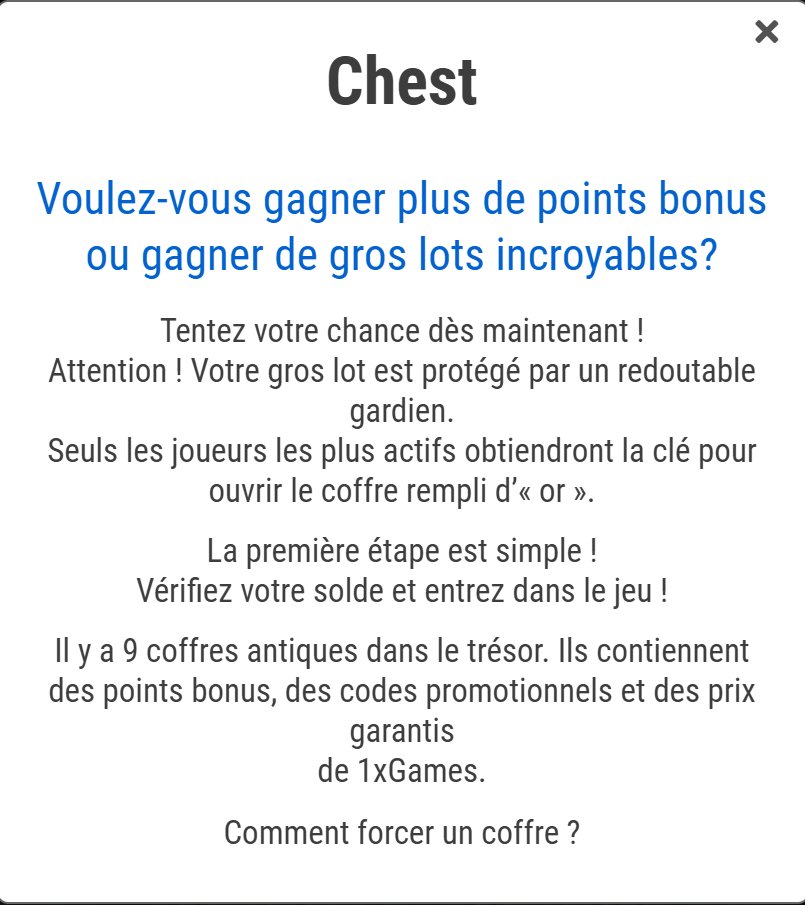 Chest: نافذة القواعد مع الحارس والصناديق التسعة ومحتوياتها