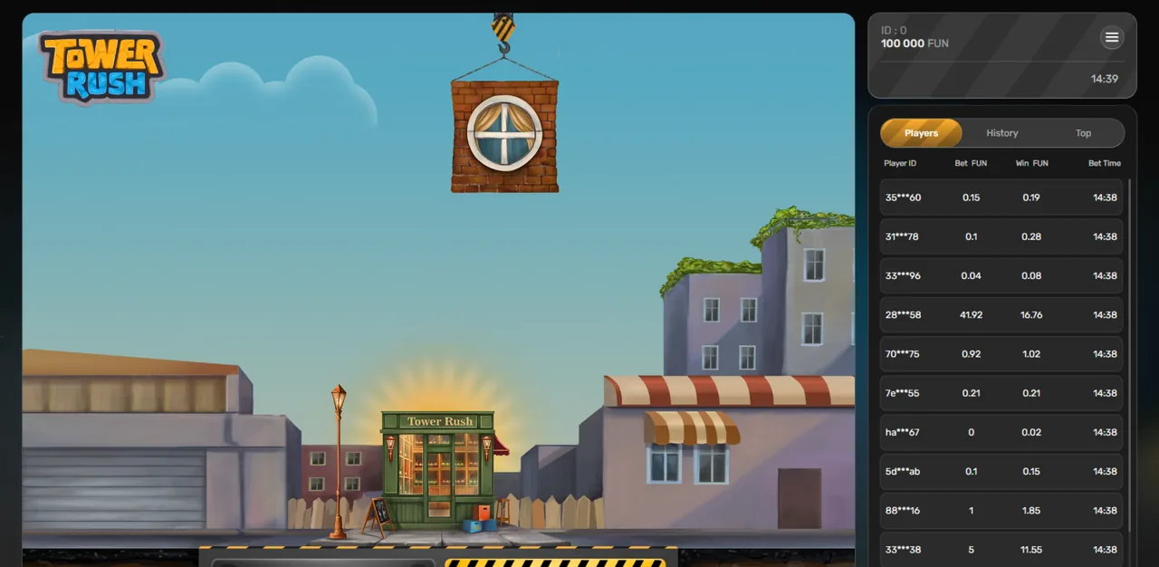 Tower Rush - grille en cours de partie