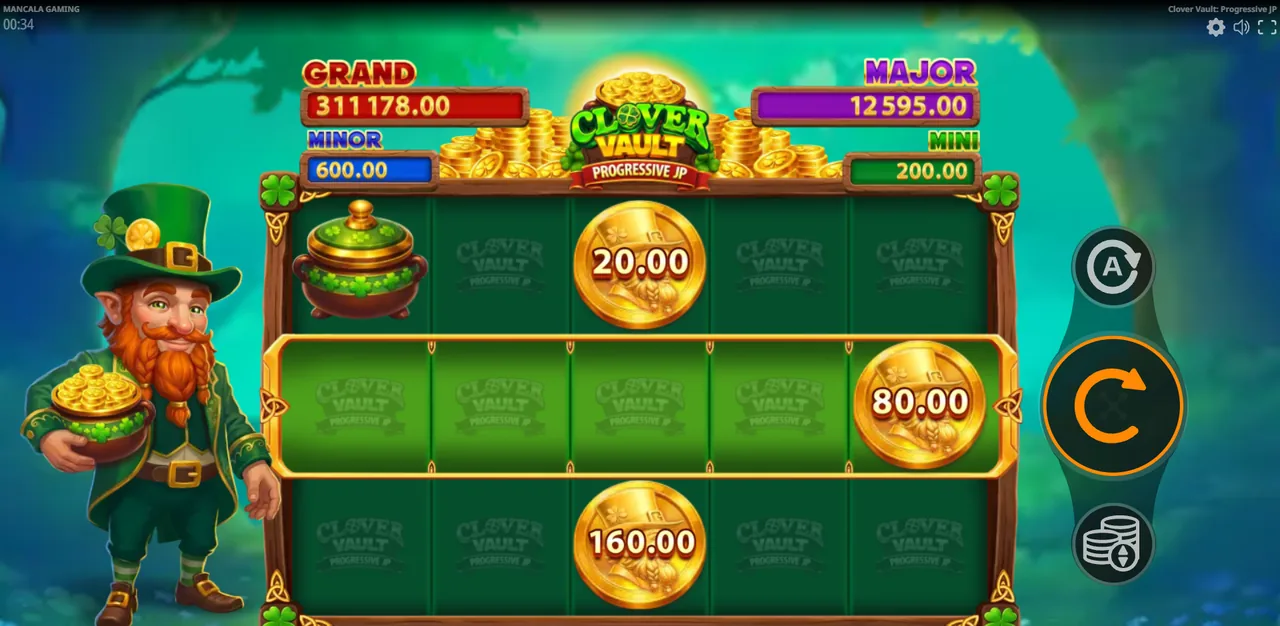 Clover Vault: Progressive JP - البكرات بعد دورة