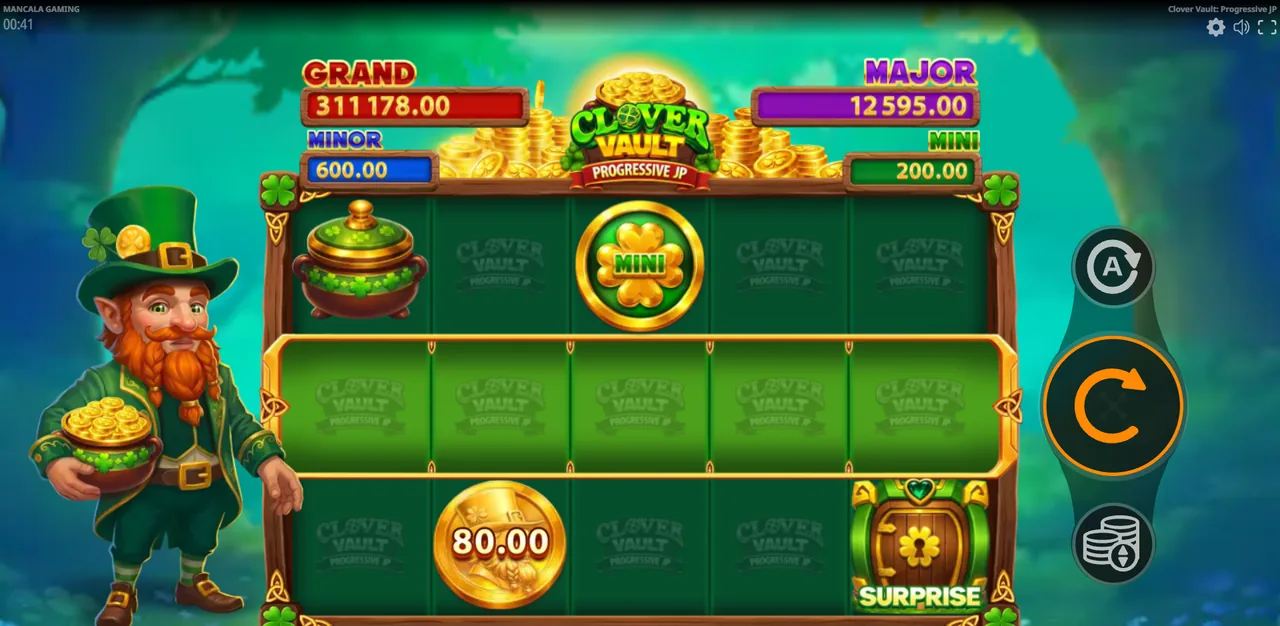 Clover Vault: Progressive JP - الشبكة أثناء اللعب