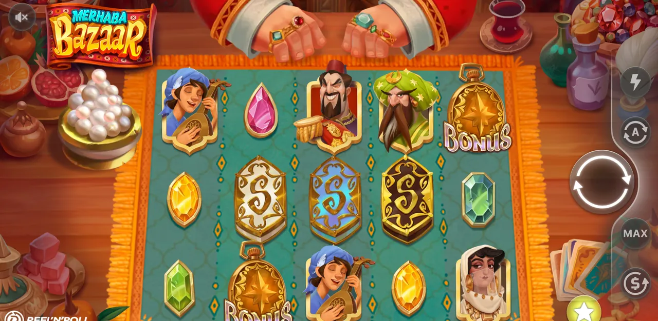 Merhaba Bazaar: Hold and Win - شاشة اللعب