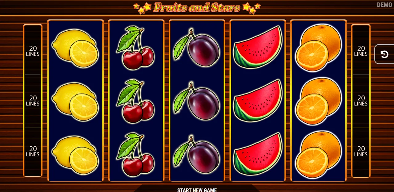 Fruits and Stars - game screen