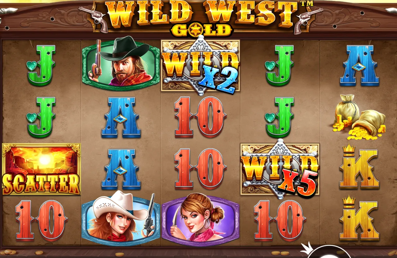 Wild West Gold™ - grille en cours de partie