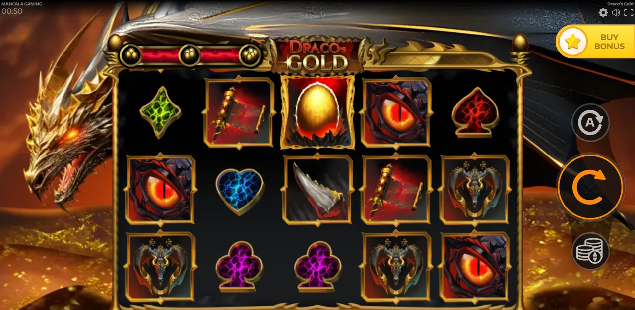 Draco's Gold - nouveau tour sur la grille du dragon