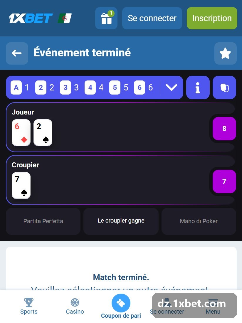 Sette e mezzo 2026 - finished hand with player and dealer cards