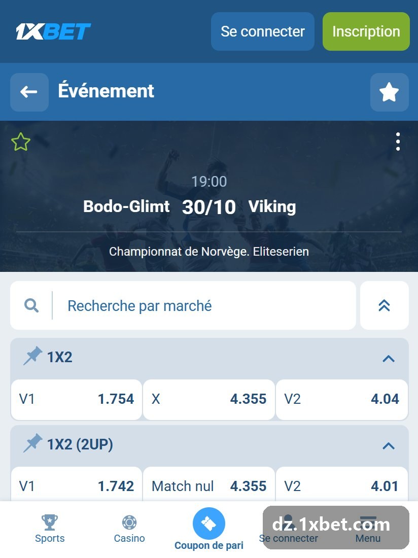 Norway. Eliteserien: صفحة مباراة وأسواقها