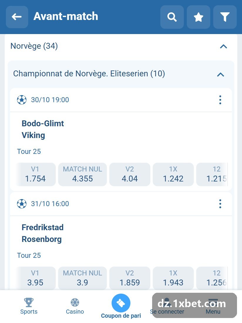 Norway. Eliteserien: مباريات الجولة في القائمة