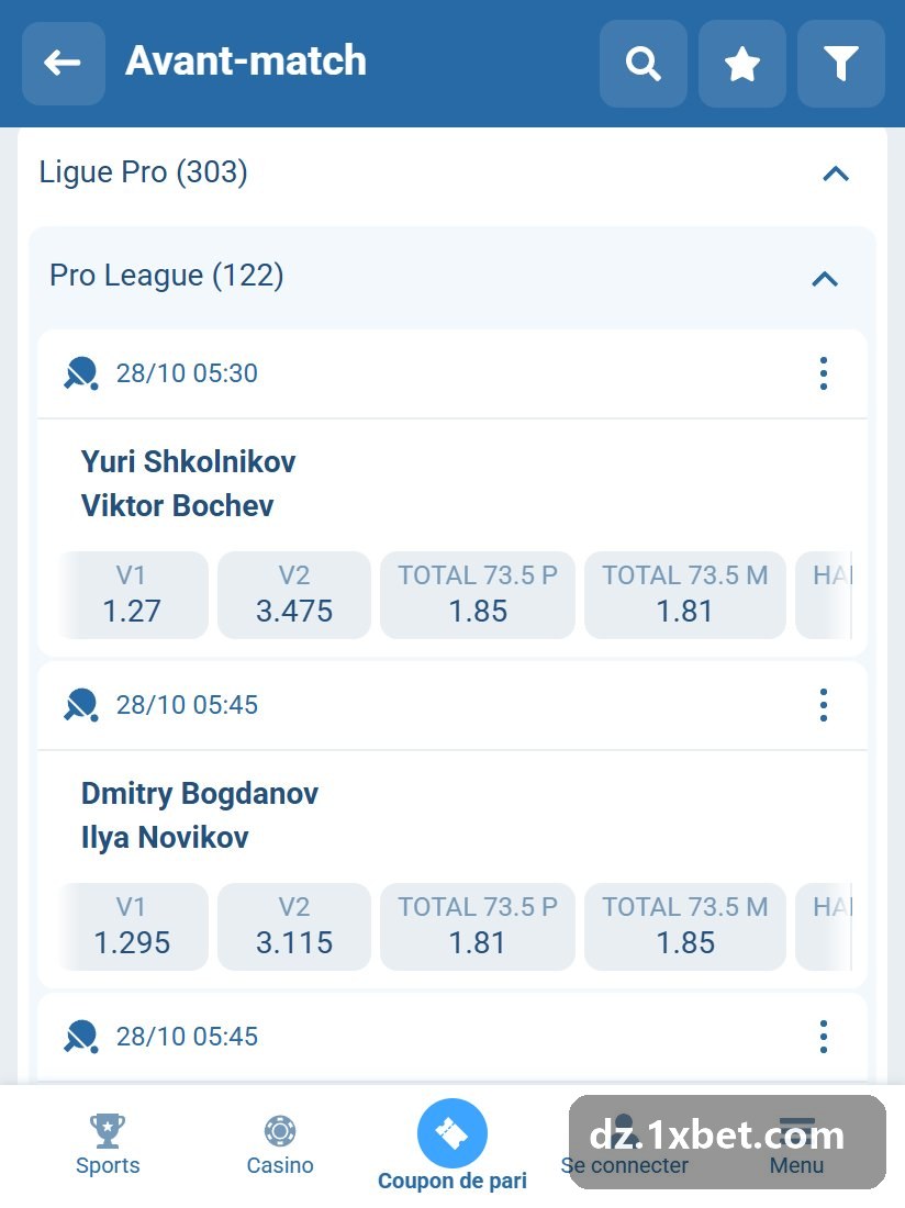 Pro League: table tennis duels in the pre-match line