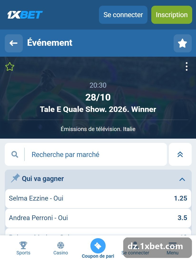 Strictly Come Dancing. 2026. Winner : fiche de la question avec le marché Qui va gagner et les lignes nom - Oui